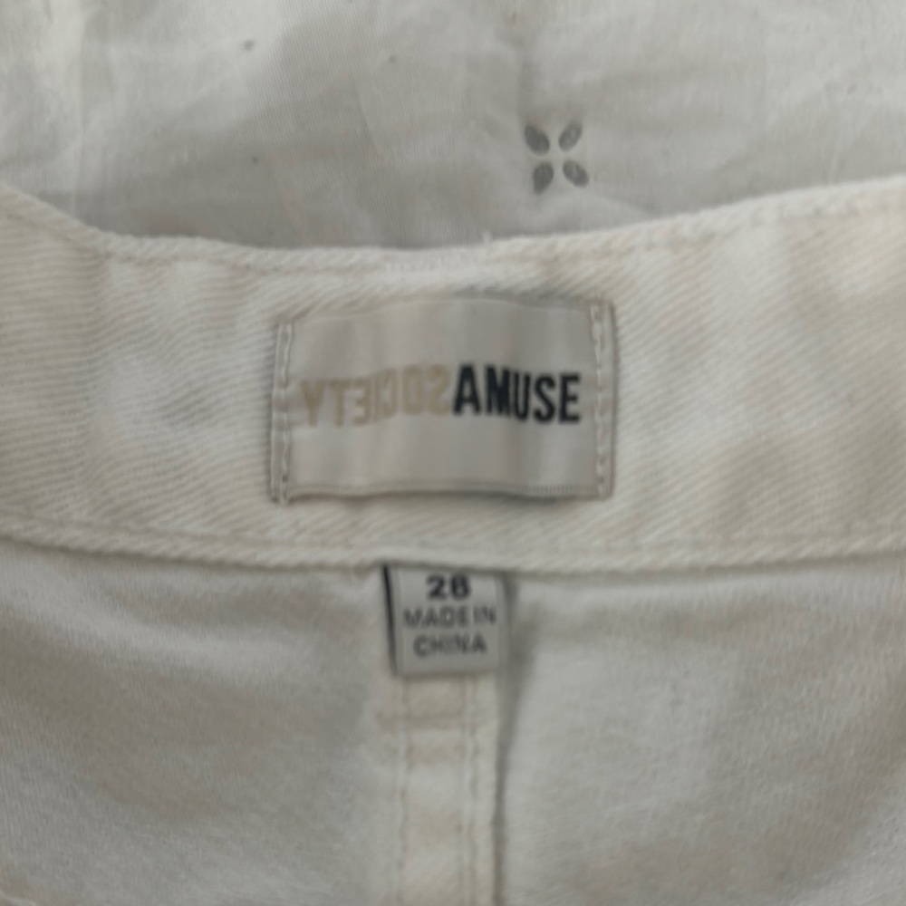 White Denim Shorts - Picture 5 of 7